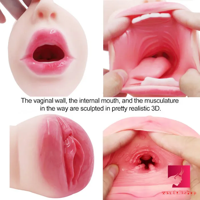 Female Sex Toys Weadultshop Realistic Feeling Dual Heads Pocket Pussy With Nose Mouth Pussy