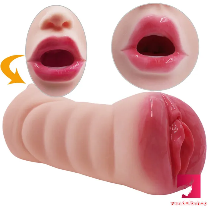 Female Sex Toys Weadultshop Realistic Feeling Dual Heads Pocket Pussy With Nose Mouth Pussy
