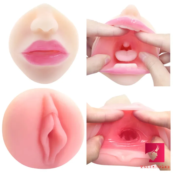Female Sex Toys Weadultshop Realistic Feeling Dual Heads Pocket Pussy With Nose Mouth Pussy