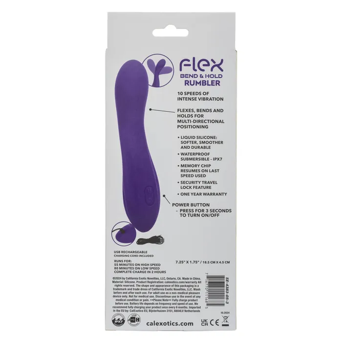 Flex Bend and Hold Rumbler Purple CalExotics Vibrators Flex Bend and Hold Rumbler Purple CalExotics Vibrators