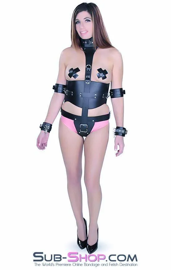 Idea 9709HS Top to Bottom Collar Belt Chastity Set Male Sex Toys