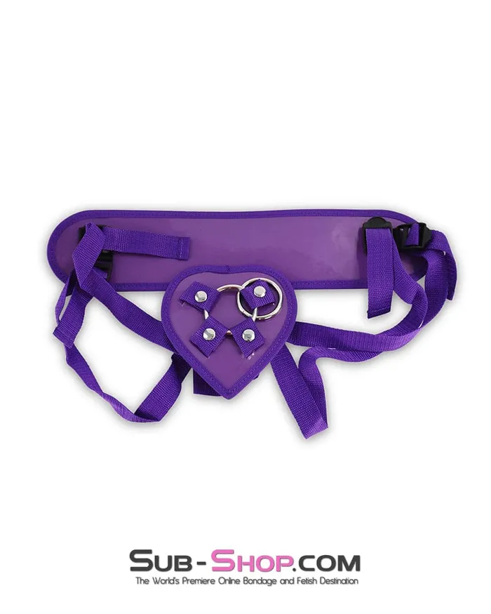 Idea Female Sex Toys 0364DL Purple Pegger StrapOn Pegging Harness with 5 Realistic Dildo
