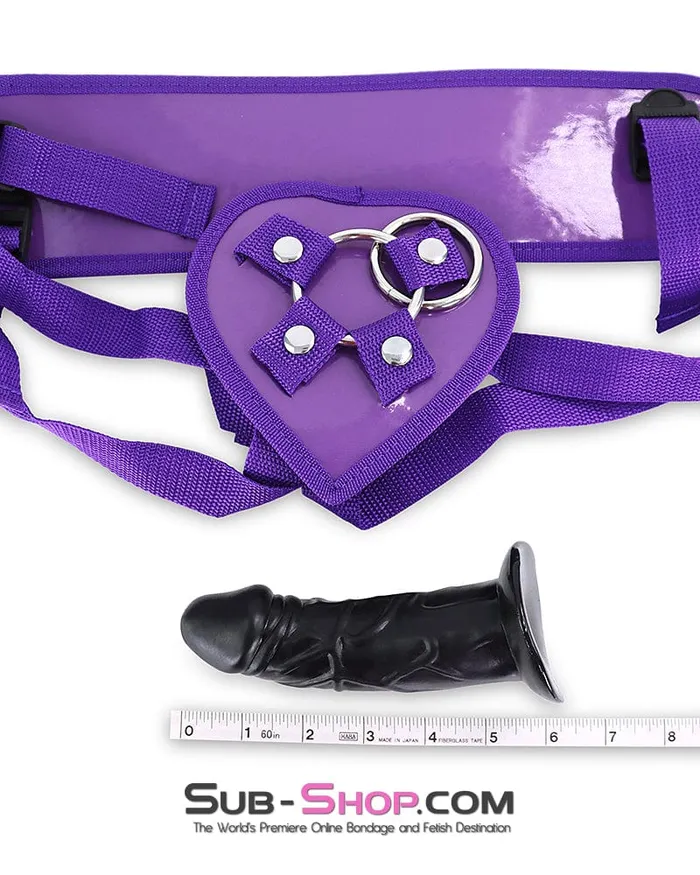 Idea Female Sex Toys 0364DL Purple Pegger StrapOn Pegging Harness with 5 Realistic Dildo