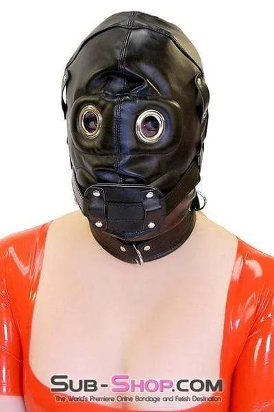 Male Sex Toys 0194SMSIS Total Lockdown Full Locking Sissy BDSM Mistress for Hire Hood with Removable Blindfold Penis Gag Idea