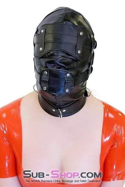 Male Sex Toys 0194SMSIS Total Lockdown Full Locking Sissy BDSM Mistress for Hire Hood with Removable Blindfold Penis Gag Idea