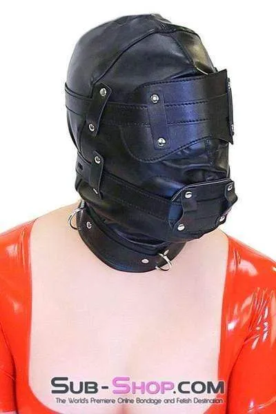 Male Sex Toys 0194SMSIS Total Lockdown Full Locking Sissy BDSM Mistress for Hire Hood with Removable Blindfold Penis Gag Idea