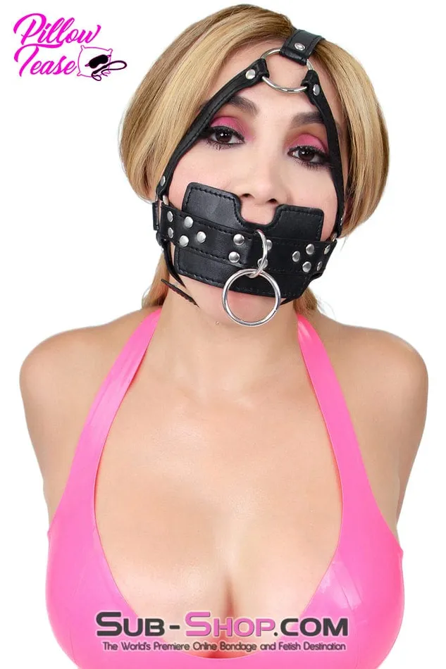 Male Sex Toys 6163M Head Trainer Panel Gag Trainer Ball Gag with Lead Ring Moonwell