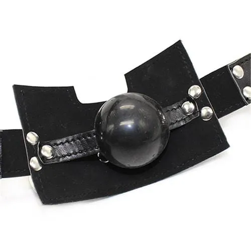 Male Sex Toys 6163M Head Trainer Panel Gag Trainer Ball Gag with Lead Ring Moonwell