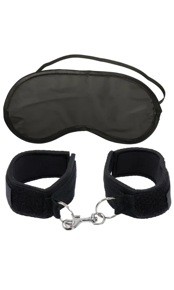 Male Sex Toys Pipedream Comfy Neoprene Beginner Adventure Handcuffs with QuickRelease