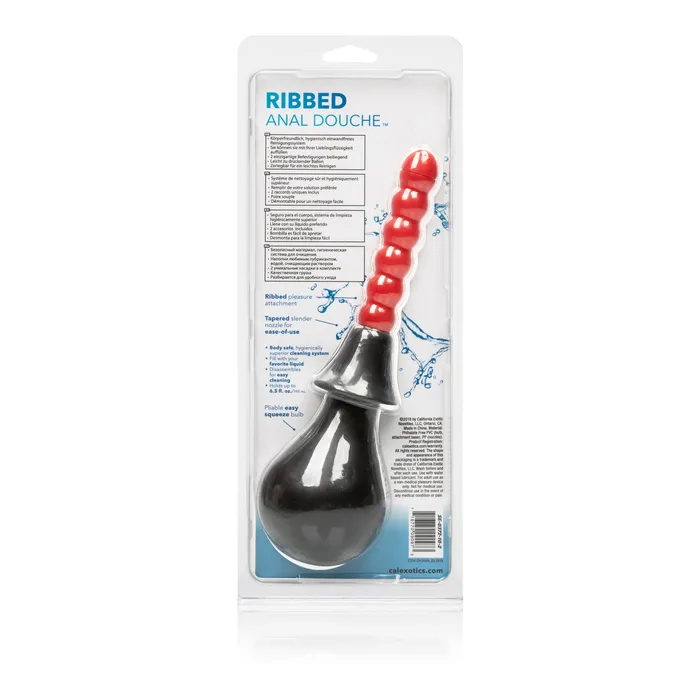 Male Sex Toys Ribbed Fun EasytoUse Anal Douche for Clean Adventures Calexotics