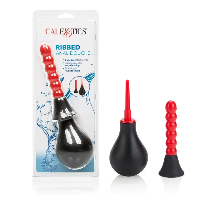Male Sex Toys Ribbed Fun EasytoUse Anal Douche for Clean Adventures Calexotics