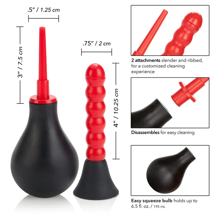 Male Sex Toys Ribbed Fun EasytoUse Anal Douche for Clean Adventures Calexotics