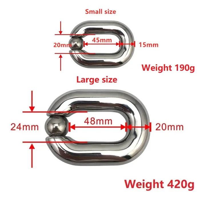 Male Sex Toys Weadultshop Heavy Stainless Steel Ball Scrotum Stretcher For Men