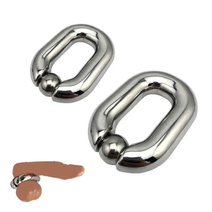 Male Sex Toys Weadultshop Heavy Stainless Steel Ball Scrotum Stretcher For Men