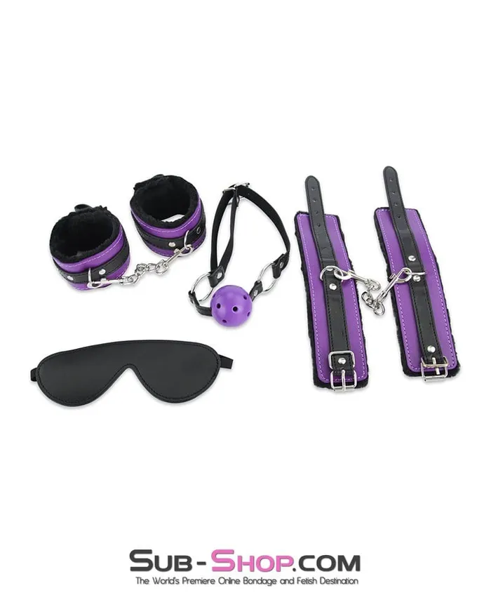 Moonwell 6855M Weekend in Bondage 10 pc Purple and Black Full Bondage Scene Sex Kit MEGA Deal Couples