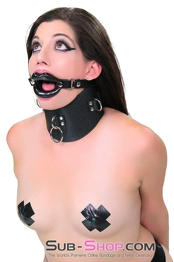 Moonwell Couples 2438MSIS Sissy Boi Bondage Rag Doll Black Female Led Relationship Sex Lips Strapped Open Mouth Gag