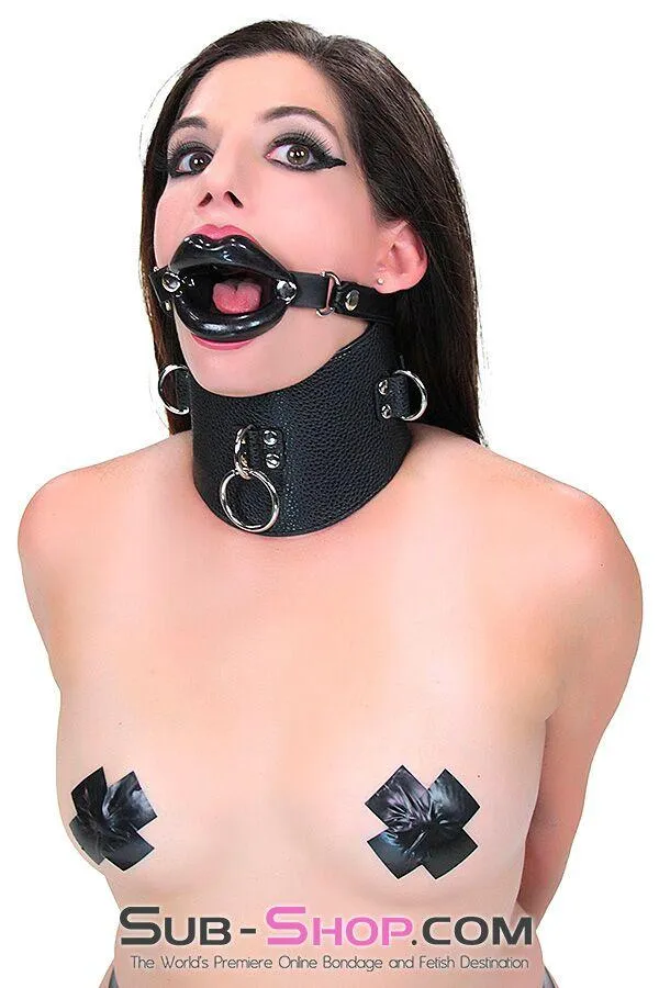 Moonwell Couples 2438MSIS Sissy Boi Bondage Rag Doll Black Female Led Relationship Sex Lips Strapped Open Mouth Gag