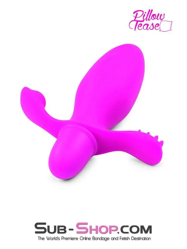 Moonwell Female Sex Toys 1513M 10 Function Silicone Anal Vibrator with Perineum Stimulator