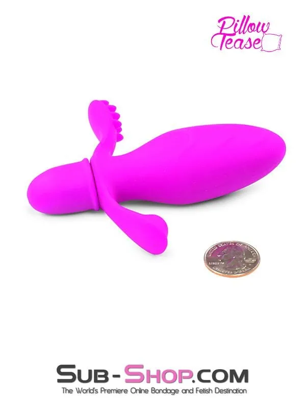 Moonwell Female Sex Toys 1513M 10 Function Silicone Anal Vibrator with Perineum Stimulator