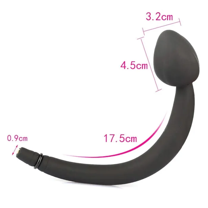 Moonwell Male Sex Toys 7344M Vibro Ball Inflatable Silicone Plug with Removeable Hose Pump