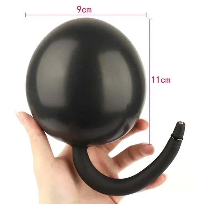 Moonwell Male Sex Toys 7344M Vibro Ball Inflatable Silicone Plug with Removeable Hose Pump