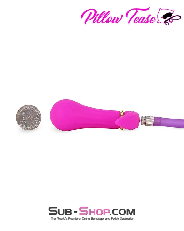 Moonwell Male Sex Toys 7923M Vibro Ball Silicone Inflatable Butt Plug with Removable Pump Hose