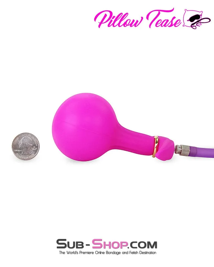 Moonwell Male Sex Toys 7923M Vibro Ball Silicone Inflatable Butt Plug with Removable Pump Hose