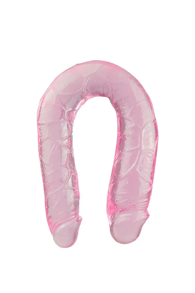 mysite Female Sex Toys Baile DoubleEnded Crystal TPR Jelly Realistic Dildo