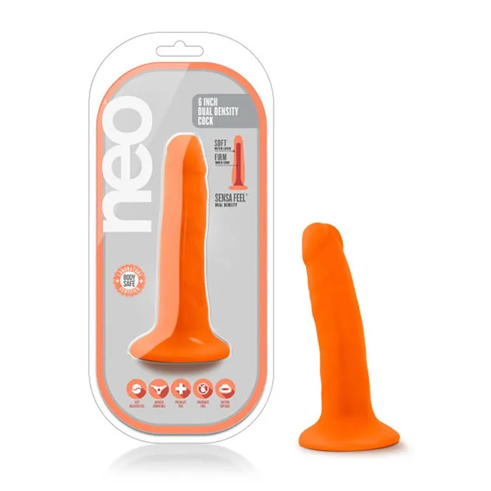 Neo 55 Inch Dual Density Cock Neon Orange Blush Dildos Neo 55 Inch Dual Density Cock Neon Orange Blush Dildos