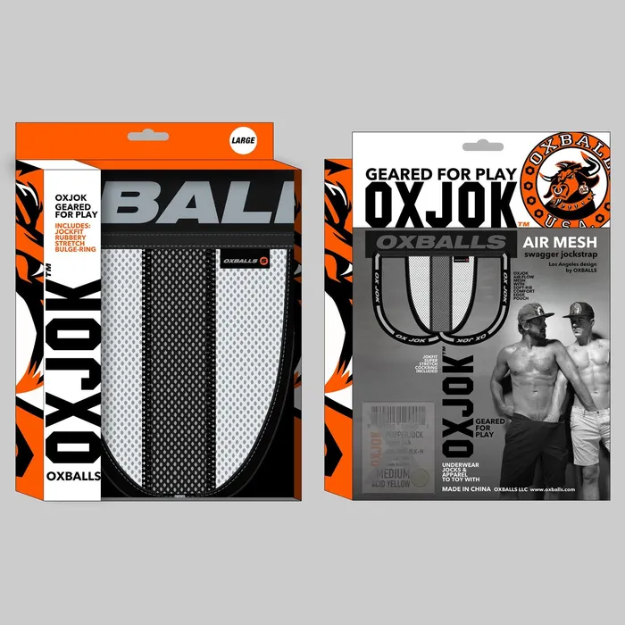 OXJok Airmesh Upthrust SliderStrap Jock Ice White Large Female Sex Toys OXJok Airmesh Upthrust SliderStrap Jock Ice White Large Female Sex Toys