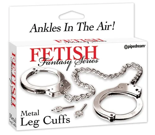 Pipedream Male Sex Toys Shiny Steel Leg Cuffs for Safe and Fun Adventures