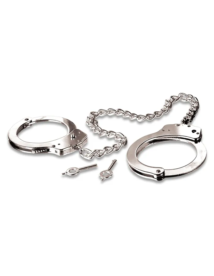 Pipedream Male Sex Toys Shiny Steel Leg Cuffs for Safe and Fun Adventures