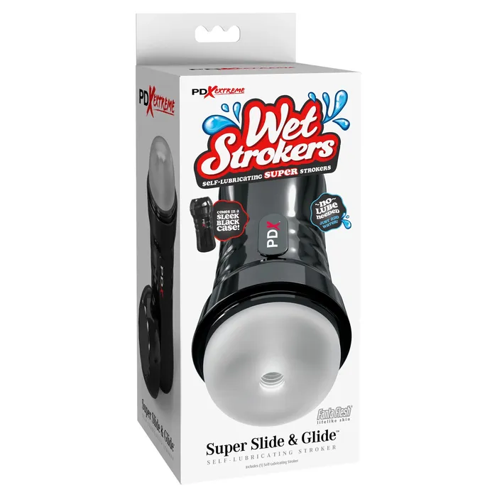 Pipedream Wet Strokers Super Slide and Glide Frosted Male Sex Toys