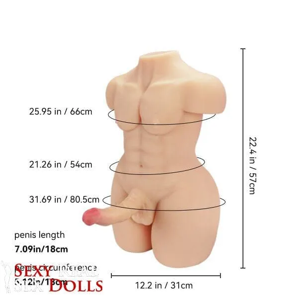 54cm 1ft9 Muscular Physique Realistic Torso Sex Doll Tantaly Dolls Male Sex Toys