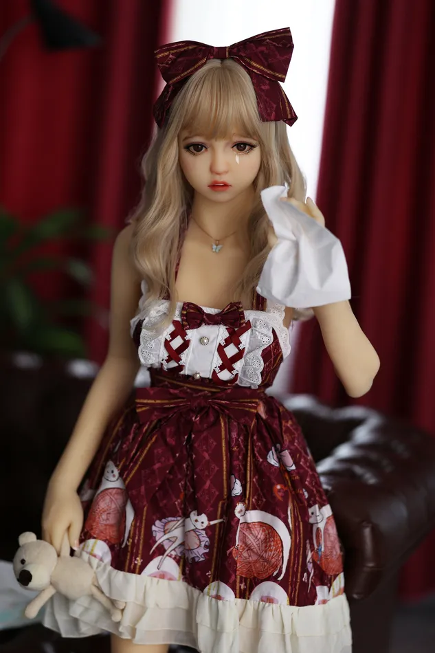 Alice 140cm4ft6 Cute Crying Girl Adult Doll Toy with Normal Breasts Blonde EL DOLL Male Sex Toys