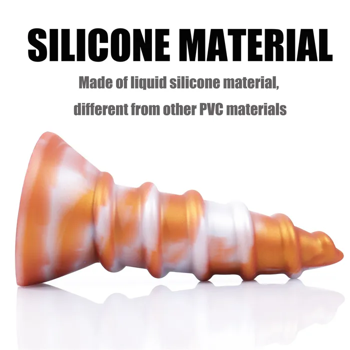 Anal Lurevibe AIMITEX Gold Silicone Screw Super Thick Penis Butt Plug Anal Sex Toy