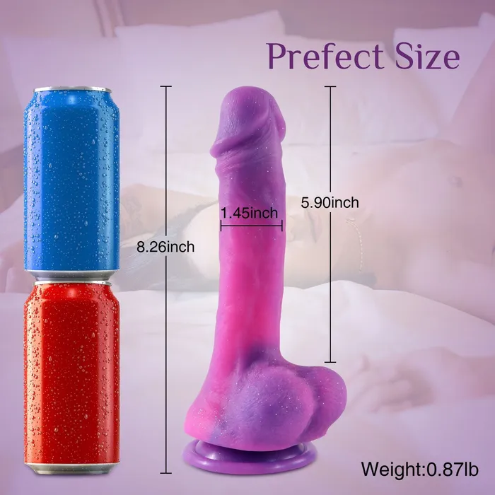 Dildos Powerful Sucker Dildo Simulated DoubleLayer Hardness 826 Inch UXOL