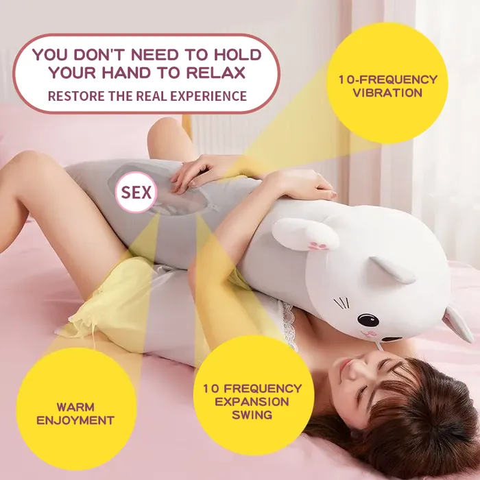 Discreet Cat Pillow Remote Control Sex Machine Lurevibe Female Sex Toys