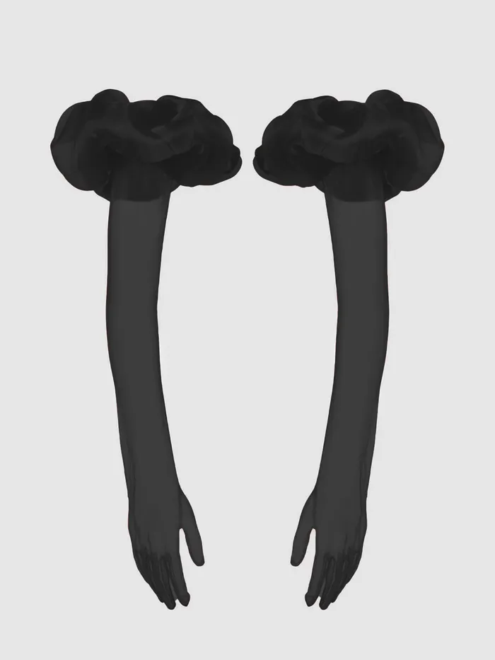 Female Sex Toys Fredericks Of Hollywood Chiffon Long Glove With Puff