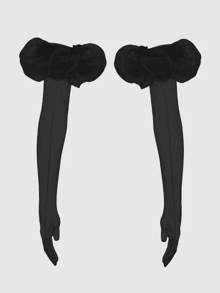 Female Sex Toys Fredericks Of Hollywood Chiffon Long Glove With Puff