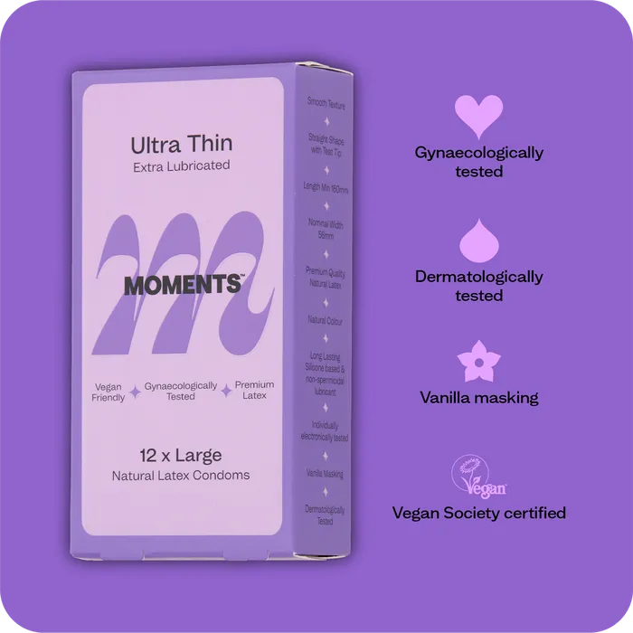 Female Sex Toys Moments Ultra Thin Large 4 Packs Moments Condoms