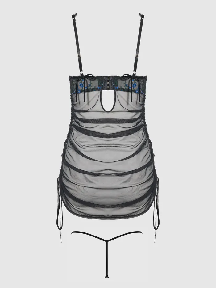 Fredericks of Hollywood Harlow Embroidered Stretch Mesh Chemise Vibrators Fredericks of Hollywood Harlow Embroidered Stretch Mesh Chemise Vibrators