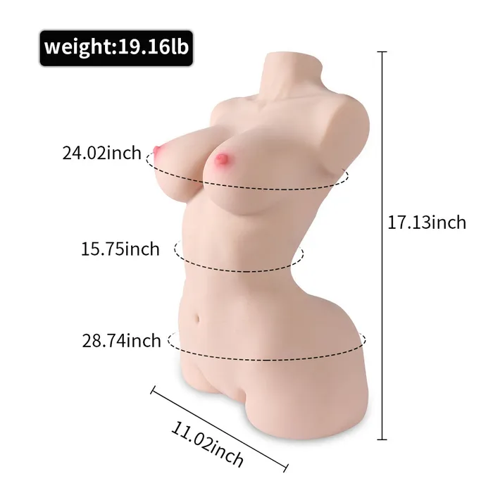 Hermosa US Stock Sex Doll Torso Without Head for Male Masturbator XISE Male Sex Toys
