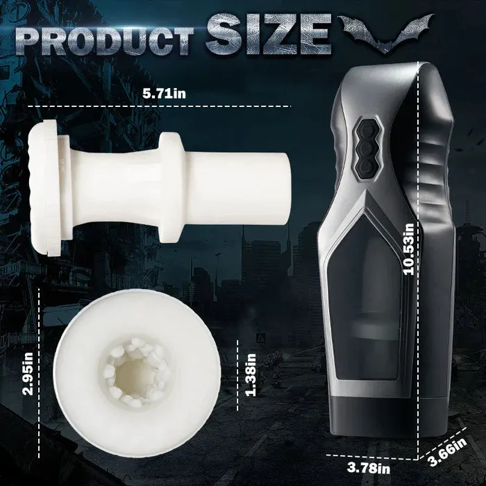 lurevibe Lurevibe Thursting Vibrating With Huge Visible Window Oral Male Masturbation Male Sex Toys