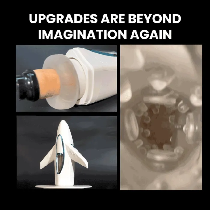 Lurevibe Male Sex Toys Jet Fighter Retractable Vibrating Heated Male Masturbator