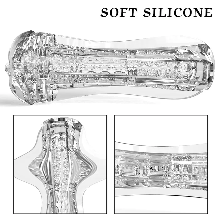 Lurevibe Male Sex Toys Lurevibe Ransparent Sucking Vibrating Airplane Cup Automatic Male Trainer