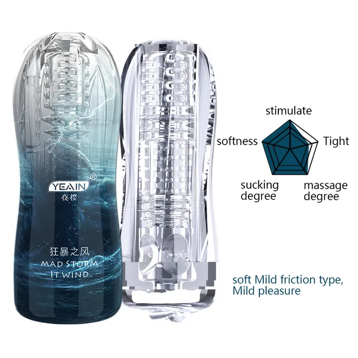 Lurevibe Male Sex Toys Lurevibe Ransparent Sucking Vibrating Airplane Cup Automatic Male Trainer