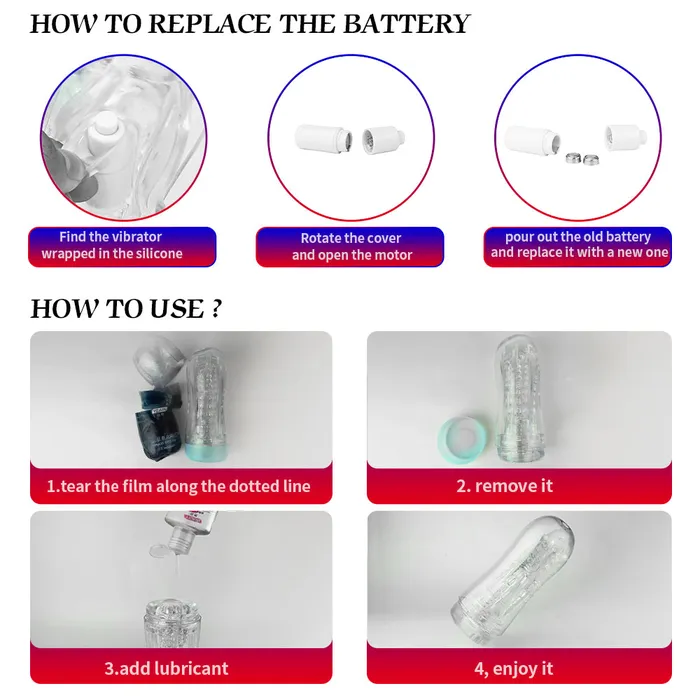 Lurevibe Male Sex Toys Lurevibe Ransparent Sucking Vibrating Airplane Cup Automatic Male Trainer