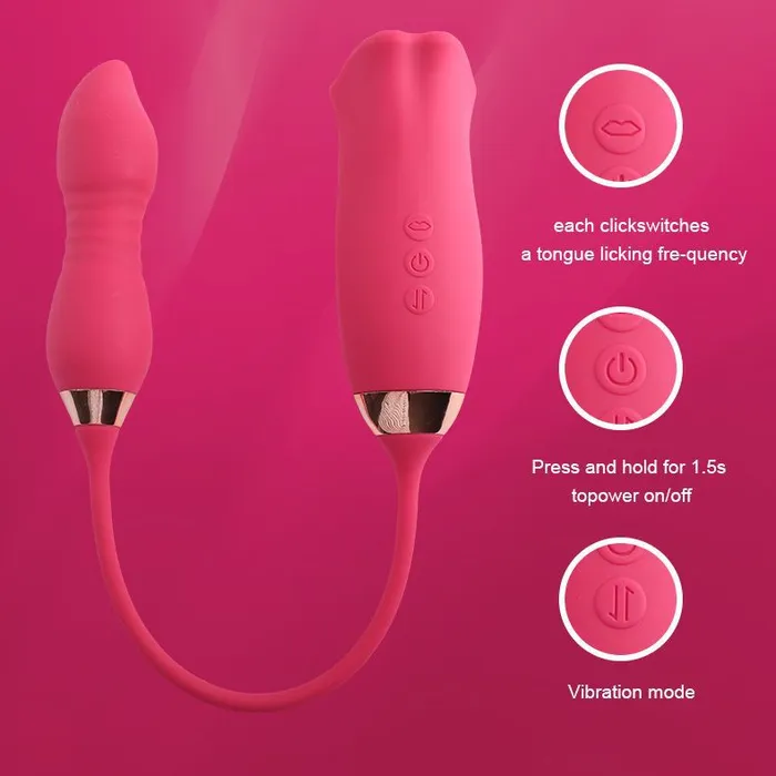 Lurevibe Rose Muncher Scarlet Rose kiss 3in1 Bitting Thrusting Vibrator Lurevibe Vibrators Lurevibe Rose Muncher Scarlet Rose kiss 3in1 Bitting Thrusting Vibrator Lurevibe Vibrators