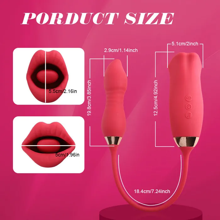 Lurevibe Rose Muncher Scarlet Rose kiss 3in1 Bitting Thrusting Vibrator Lurevibe Vibrators Lurevibe Rose Muncher Scarlet Rose kiss 3in1 Bitting Thrusting Vibrator Lurevibe Vibrators